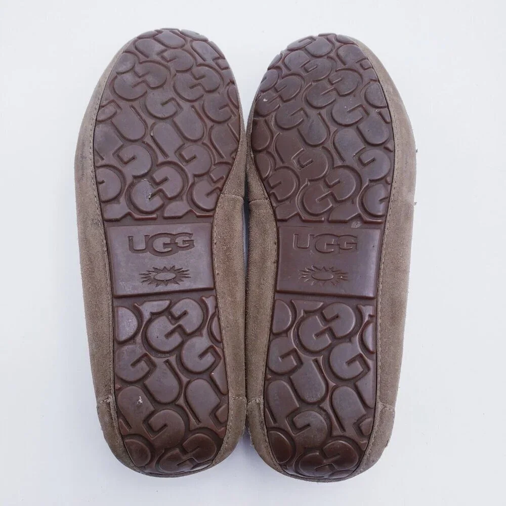 UGG Men's‎ Size 11 Corvin Loafer Moccasin Slippers Tan Suede DRY LEAF Slip On